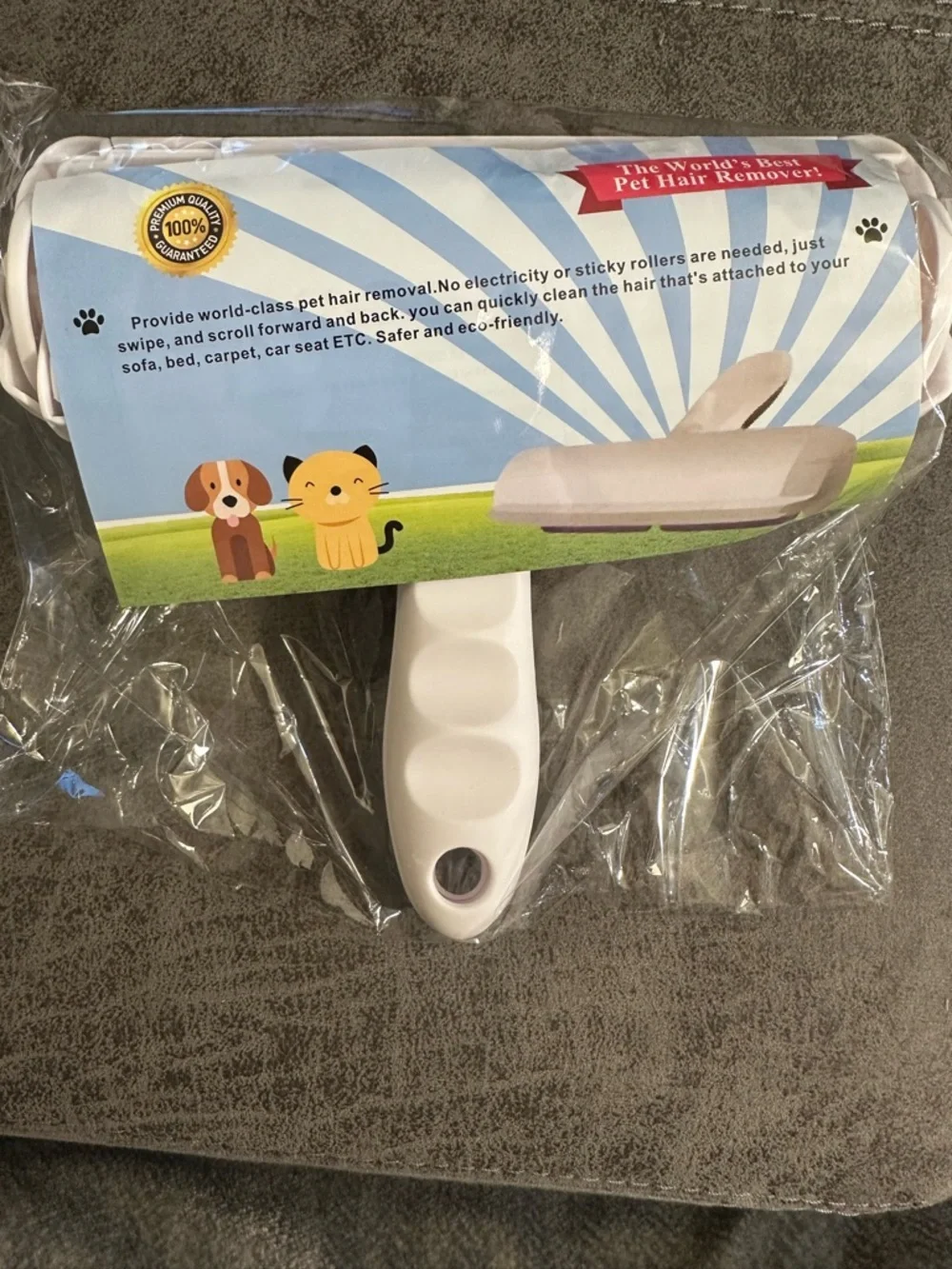 Pet Hair Remover Roller & Self-Cleaning Grooming Brush (2-in-1